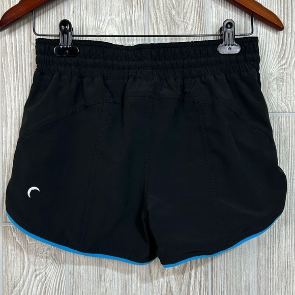 Zyia Active Reversible Flip It Running Shorts 
Elastic Waistband Black Blue SZ S - Picture 6 of 11
